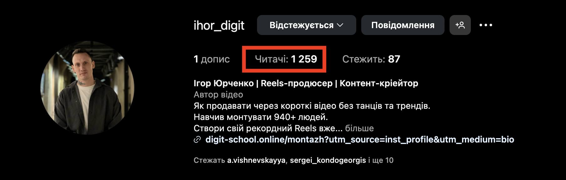 профіль ihor_digit в Instagram з 1259 читачами